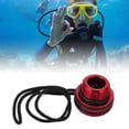 thumbnail image 4 of Dive DIN  Cover, Easy To Replace Vented  Easy To Install  Valve Dust  Cover With Fixed Rope For  Diving Red, 4 of 8