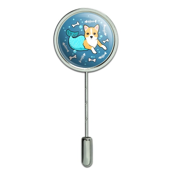 Merdog Mermaid Dog Stick Pin Stickpin Hat Brooch