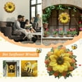 thumbnail image 1 of WREESH Simulation Leaf Bee SunflowerWreath Artificial Garland Hanging Pendants Wedding, 1 of 9
