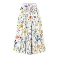thumbnail image 4 of SHE IS Women's 2026 Bohemian Long Floral Skirts Flowy Drawstring High Waist Floral Maxi Skirt Summer Regular Trendy Skirts, 4 of 5