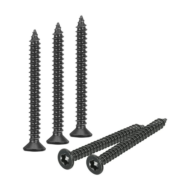 Uxcell Lot de 40 M3 x 30mm Vis Torx en Acier Inoxydable 304 Tête Plate pour T10 Bit, Noir