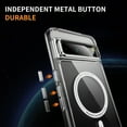 thumbnail image 3 of Magnetic for Google Pixel 8 Pro Case, [Fit for MagSafe] [Never Yellowing] [Military Grade Rugged Durable Protection] Back Slim Clear Wireless Charging Shockproof Premium Phone Case,Clear, 3 of 7
