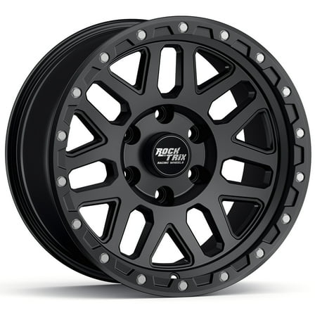 RockTrix RT110 18 inch Wheel Compatible with Ford 2021  Bronco, 18x9 6x5.5 Wheels,  12mm offset, 6x139.7 PCD, 93.1mm Bore, Matte Black, Also fits 2019  Ranger Rims