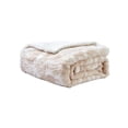thumbnail image 4 of FAITH, HOPE, LOVE HOME DÉCOR King Size Alaska Faux Fur Sherpa Blanket (102" x 90") - Beige, 4 of 5