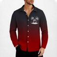 thumbnail image 2 of QATAINLAV Mens Hawaiian Shirts Long Sleeve Tops Palm Trees Graphic Print Shirt Lightweight Linen Button Up T Shirt Casual Beach Vacation Clothing Red XL Mother's Day Gifts, 2 of 6