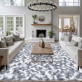 thumbnail image 3 of 5'x8' Area Rugs, Grey White Indoor Outdoor Area Rug for Living Room Bedroom, Modern Geometric Gray Ombre Abstract Art Washable Bathroom Rugs Kitchen Floor Carpet Mats Home Decor Aesthetic, 3 of 8