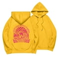 thumbnail image 2 of Sudadera con capucha Pink Palm Puff para mujer 2024, Everything Comes in Waves" Sudadera con capucha de gran tamaño Sudadera casual preppy, sudadera con capucha gráfica rosa para niñas Amarillo XL, 2 of 6