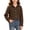 Brown, variant on yillto Girls Button down Shirts Long Sleeve Loose Tops Collared V Neck Casual Fall Tees Clothes