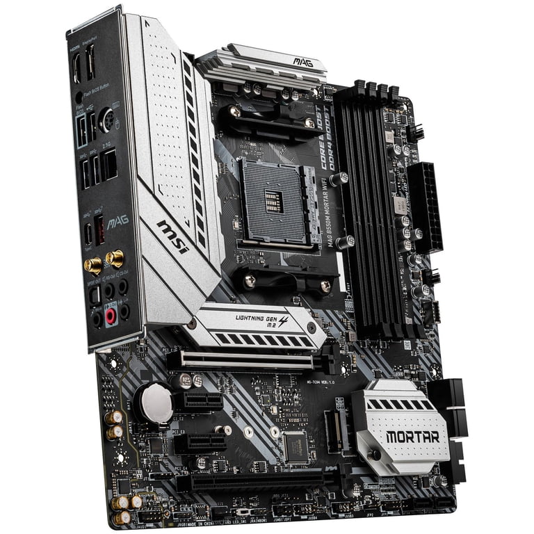 MSI MAG B550M Mortar WiFi AM4 Micro-ATX Motherboard - Walmart.com