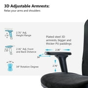 Sihoo M57 Ergonomic Office Chair, Adjustable Swivel Mesh High Back Desk Chair with Headrest, Lumbar Support, Black