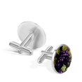 thumbnail image 3 of Grape Stylish Mens Cufflink Set for Formal Attire, Made of Stainless Steel, for Special Occasions, 3 of 6