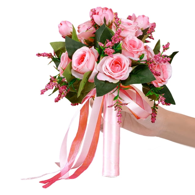 de Boda, Flores Artificiales, Arreglos Florales, de , Ramo para Decoración de Graduación Del Día de San Valentín Rosa Macarena Ramo de novia