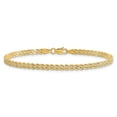 thumbnail image 6 of Auriga Fine Jewelry 14K Yellow Gold 3.0mm Wide Diamond-Cut Double Rope 7inch Chain Bracelet for Women, 6 of 6