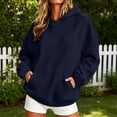 thumbnail image 3 of Otntypg Womens Oversized Hoodies Lightweight Casual Fall Hooded Pullover Sweatshirts Trendy Fall Long Sleeve Pullover Hoodie Tops with Pocket, 3 of 7