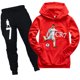 thumbnail image 1 of Kids Boys CR7 Ronaldo Tracksuit Set Hoodie Sweatshirt Hoodie Pants Outfit Red 140cm, 1 of 5