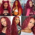 thumbnail image 2 of Hair Bundles Ladrxadr Burgundy Water Wave 99J 35-35-35 cm 300 g, 2 of 7