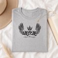 thumbnail image 3 of Jollimate Queen Mom Shirt, Angel Wings Crown Graphic Tee, Mother's Day Gift for Women, 3 of 6