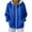 Blue, variant on Otntypg Full Zip up Waffle Knit Hoodie Jackets for Women Lightweight Casual Fall Winter Long Sleeve Drawstring Hooded Pullover Sweatshirts Loose Oversized Outwear Coat with Pockets Hot Pink XL