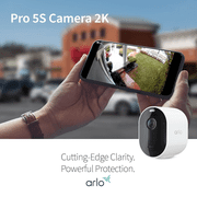 Pack of 2 Arlo Pro 5S 2K HDR Wireless Outdoor Security Camera - White