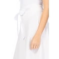 thumbnail image 6 of Women's Elegant High Waist A-Line Midi Skirt with Bow Tie Detail, 6 of 7