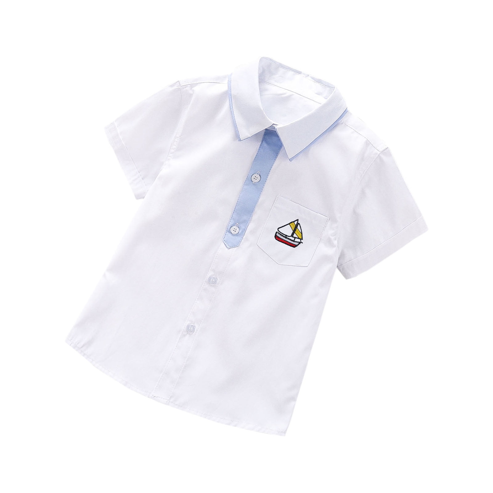 zyoiszvq Toddler Kid Boy Button Down T Shirts - Summer School Uniform Short  Sleeve Shirts,(3-10),White - Walmart.ca