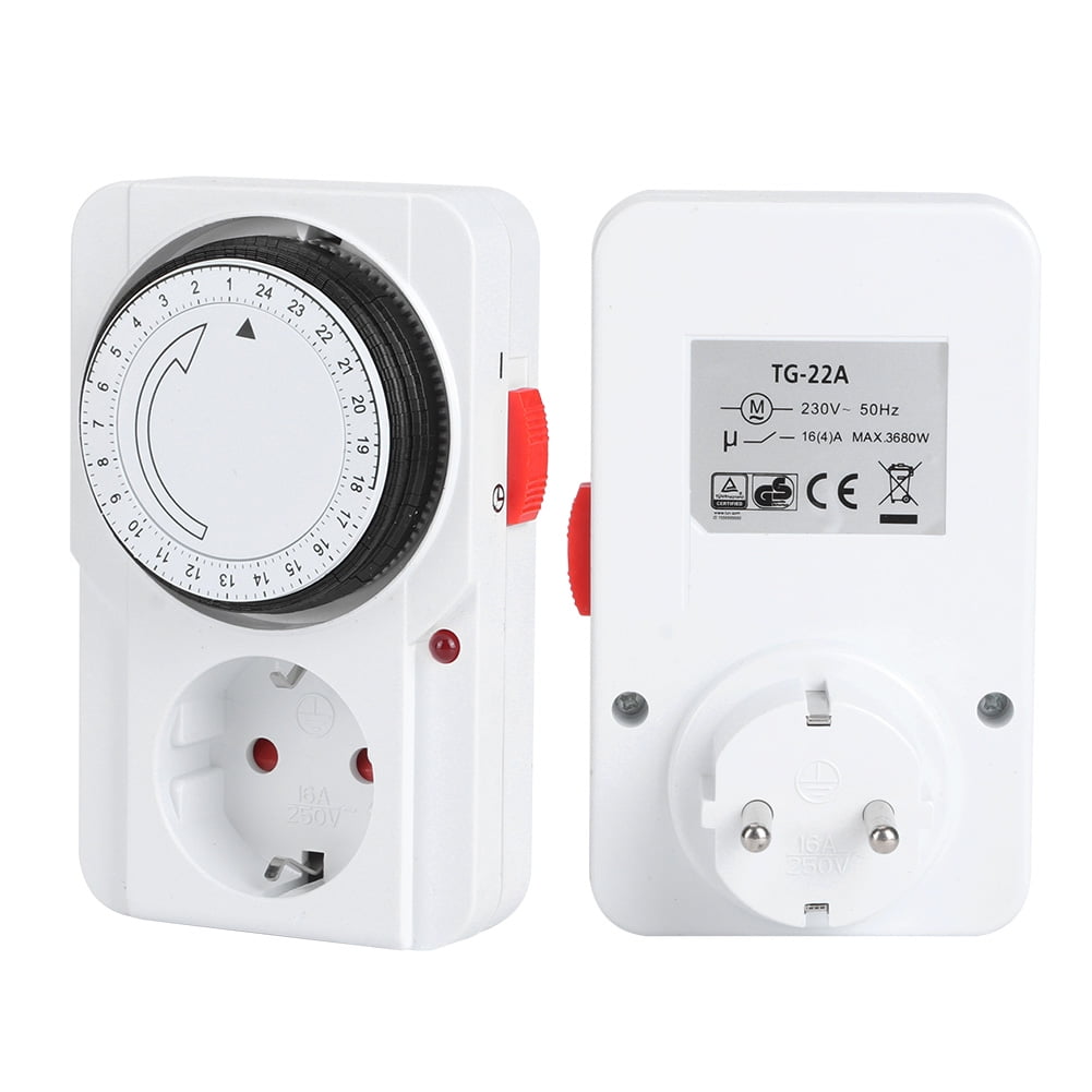 Mechanical Timer, EU Plug Mechanical Timer Socket Indoor Saves Energy