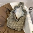 thumbnail image 1 of Moda mujer bolso de hombro plisado Crossbody bolsos nube acolchado bordado FLhrweasw  Nuevo, 1 of 9
