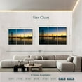 thumbnail image 4 of Elephant Stock San Francisco Nightfall Wall Art - Horizontal Multi Panel Canvas - Living Room Wall Decor - City Multi Panel - Yellow And Blue Decor - 65" x 42", 4 of 8