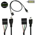 Computer Motherboard USB 2.0 5Pin Male to 9Pin Female Cable Conversion ...