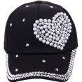 thumbnail image 1 of Gorra de béisbol de moda para mujer, gorra con forma de corazón de melocotón y perla para padres e hijos, gorra informal para el sol para niños, protector solar, 1 of 6