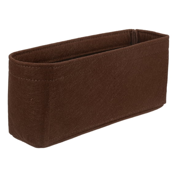Purse Organizer Insert, Felt Handbag Shaper, 9.5"x2.4"x4.3", Coffee