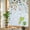 Sage Green Pumpkin Orange White, variant on Orange Green Eucalyptus Leaves Privacy Window Film, Decorative Stained Glass Window Film, Fall Botanical Watercolor Resuable Rainbow Static Cling for Home Bathroom Living Room Glass Door 17.7"x39.3"