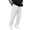 White, variant on Pants for Men Drawstring Elastic Waist Loose Fitted Straight Leg Full Length Athletic Casual Pants with Pockets