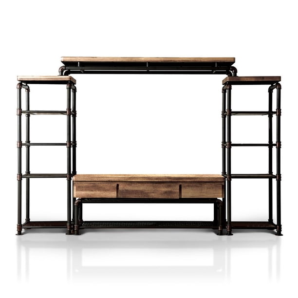 Furniture of America Cyprinus Metal 4-piece Entertainment Center in ...