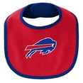 thumbnail image 4 of Newborn & Infant Royal/Red Buffalo Bills Little Champ Three-Piece Bodysuit Bib & Booties Set, 4 of 5