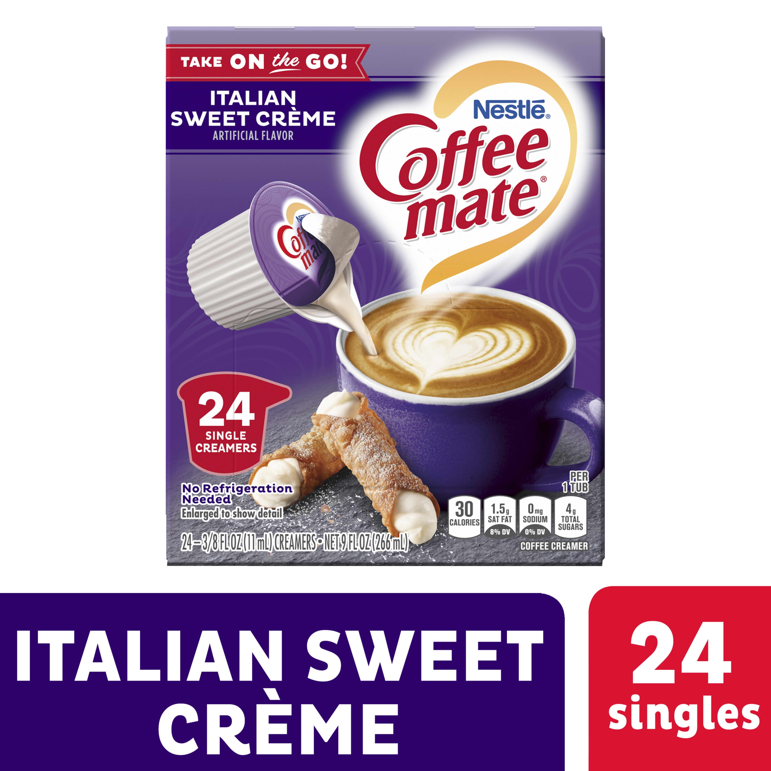 Nestle Coffee Mate Italian Sweet Creme Liquid Coffee Creamer Singles, 9