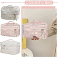 thumbnail image 6 of Juoxeepy Cotton Makeup Bag Large Travel Cosmetic Bag Quilted Cosmetic Pouch Coquette Aesthetic Floral Toiletry Bag, 6 of 7