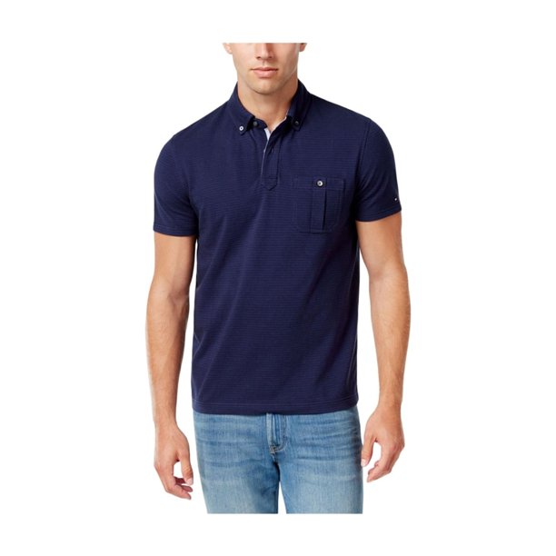 Tommy Hilfiger Mens Button-Down Polo Shirt, 416, M