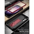 thumbnail image 5 of Poetic Revolution Case for Samsung Galaxy S23 5G 6.2 inch, Heavy Duty Full Body Cover with Kickstand, Maroon Red, 5 of 5