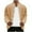 Khaki, variant on Iugvhana Cardigan Sweaters for Men Stand Collar Button Up Slim Fit Knitted Sweater Comfy Casual Fall Winter Long Sleeve Cardigans Jackets Beige XXXL