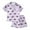 A#Purple283, variant on Byoo Toddler Girls Satin Nightwear Outfit Bow Printed Short Sleeve Button Down Shirt Shorts Loungewear Comfortable Sleepwear, Black
