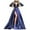 Navy, variant on TMOYZQ Womens Plus Size Deep V Neck Sequin Evening Party Dress Floral Lace 3/4 Sleeve High Split Maxi Dress Formal Prom Dress Wedding Guest Dresses