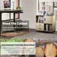 thumbnail image 2 of 2 Drawers Wood File Cabinet with Shelves, OC01 Lateral Filing Cabinet with Large Open Space, Printer Stand with Storage Shelves, Multi-USE Functional Wood Office Cabinet for Home, 2 of 7
