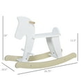 thumbnail image 3 of Kids Bike Wooden Rocking Horse Toddler Baby Ride-on Toys for Kids 1-3 Years with Classic Design & Solid Workmanship, White,Boys Bike, 3 of 5