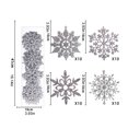 thumbnail image 3 of Adornos coloridos de copos de nieve, 40 piezas de polvo de brillo navideño, colgante navideño, copo de nieve con brillo, construcción robusta, 3 of 6