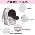 thumbnail image 3 of Modern Summer Backpack - Waterproof Vintage Bookbag with Contemporary Floral Abstraction, 3 of 5