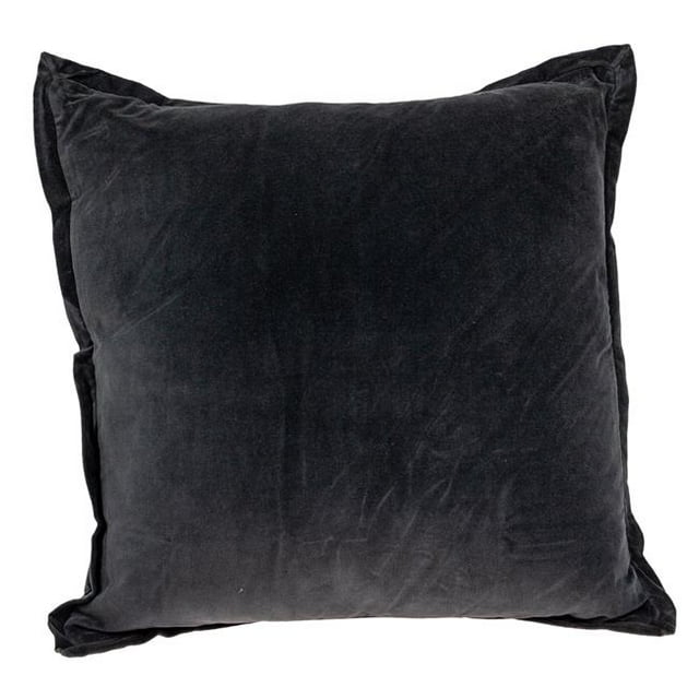 Parkland Collection PILF21022D Asica Transitional Charcoal Pillow Cover with Down Insert