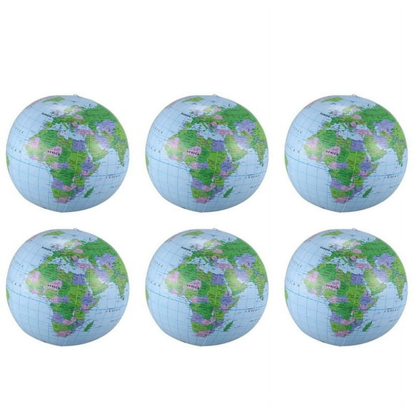 6X Inflatable Toy Globe Tellurion Training Geography Map Balloon Water Ball 40 cm