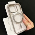 thumbnail image 2 of Luxury Magsafe Transparent Case For iPhone 16 15 14 13 12 11 Pro X XS XR Max 7 8 Plus Mini Magnetic Wireless Charge Phone Cover Transparent For iPhone 11Pro Max, 2 of 6