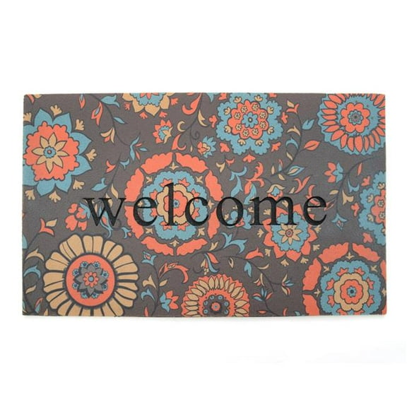 Stephan Roberts Home 30N-18RM58-06 18 x 30 in. Recycled Rubber Doormat - Medallion